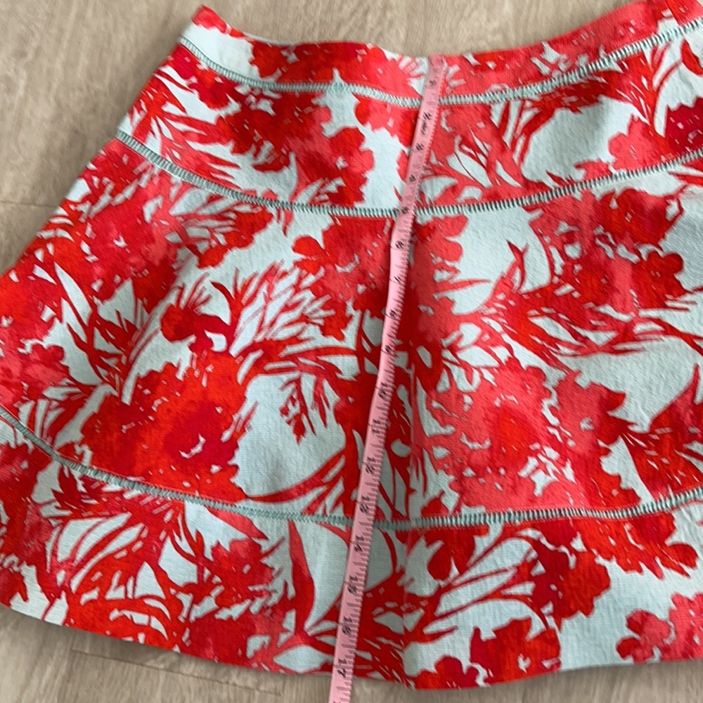Banana Republic Red  Tiffany Blue Mini Skirt 8 - Picture 6 of 7